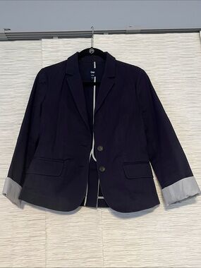 GAP Navy Jacket / Blazer with white / blue Stripe Detail